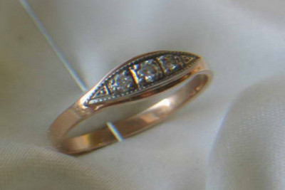 Vintage kolczyki z 14k 585 różowego złota vec187 aleksandryt rubin szmaragd szafir ...