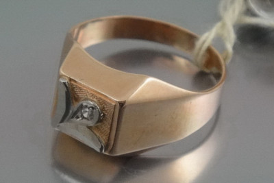 Vintage rose pink 14k 585 gold earrings vec187 alexandrite ruby emerald sapphire ...