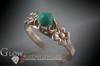 Vintage rose pink 14k 585 gold earrings vec188 alexandrite ruby emerald sapphire ...