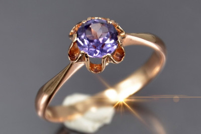 Руски съветски розово розово 14k 585 златни обеци vec193 александрит рубин изумруден сапфир ...