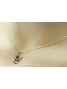 Златен ангелски медальон 14k 585 икона Angel pm014y