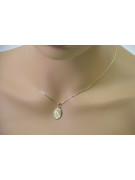 Colgante amarillo de oro de 14k Mary medallion icon pm015y