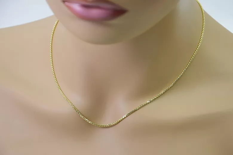 Italian yellow 14k gold New Rope chain cc078yw