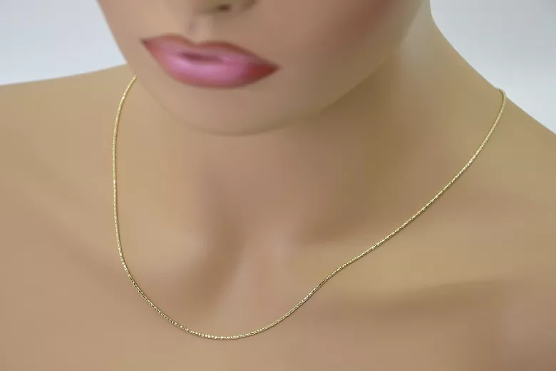 Italian yellow 14k 585 gold Snake chain cc080y