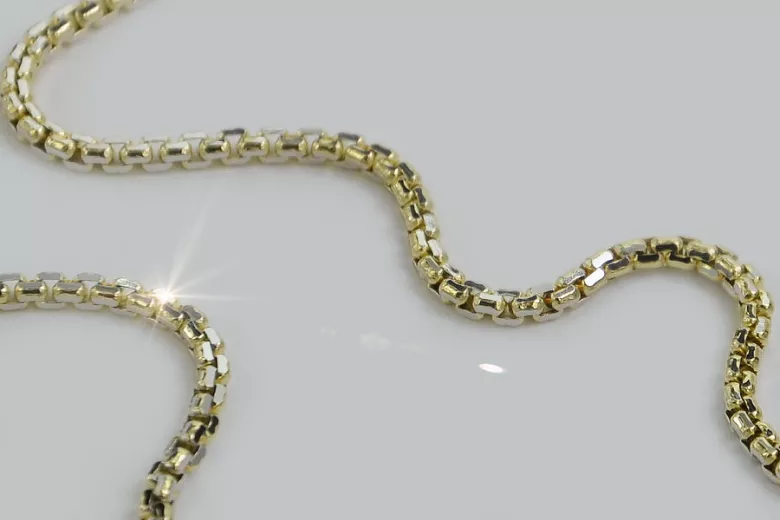 Italian yellow 14k gold New Rope chain cc078yw