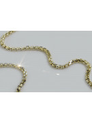 Italian yellow 14k gold New Rope chain cc078yw