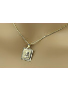 Mother of God 14k gold medallion & chain pm002y&cc080y