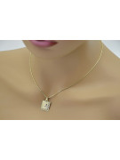 Mother of God 14k gold medallion & chain pm002y&cc080y