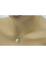 Mother of God 14k gold medallion & chain pm002y&cc080y