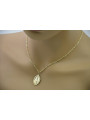 Mother of God medallion & Snake 14k gold chain pm006y&cc074y