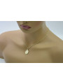 Mother of God medallion & Snake 14k gold chain pm006y&cc074y