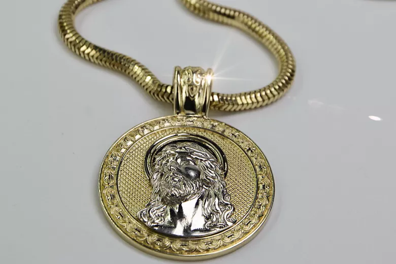 Colgante de oro (plata) Jesus & Rope chain (diferentes gramajes)