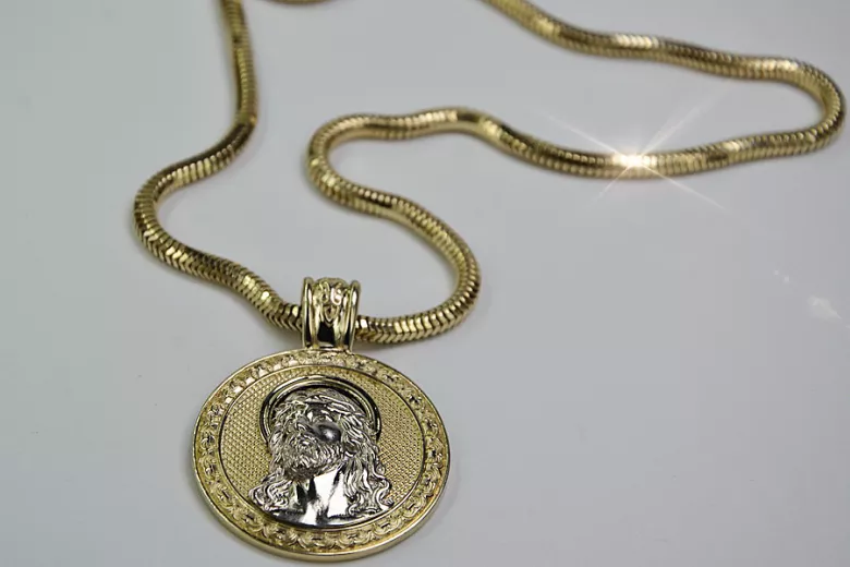 Colgante de oro (plata) Jesus & Rope chain (diferentes gramajes)