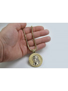 Gold (silver) pendant Jesus & Rope chain (different weights)