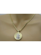 Gold (silver) pendant Jesus & Rope chain (different weights)