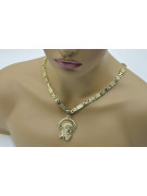 Iisus pandantiv de aur 14k 585 lanț regal bizantin pj008yL&cc050y