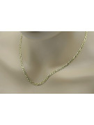 Italian yellow 14k gold Guccistyle Figaro chain cc046y