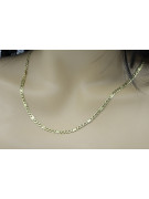 Italian yellow 14k gold hollow Figaro Versace chain cc083y