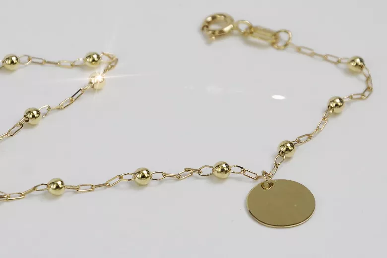 Yellow rose gold bracelet ★ russiangold.com ★ Gold 585 333 Low price