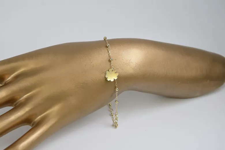 Yellow rose gold bracelet ★ russiangold.com ★ Gold 585 333 Low price