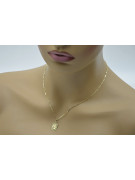 Gold Mary medallion icon pendant with chain ★ zlotychlopak.pl ★ Gold 585 333 low price