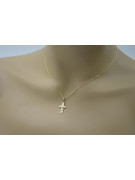 Gold Orthodox cross with chain ★ zlotychlopak.pl ★ Gold sample 585 333 Low price