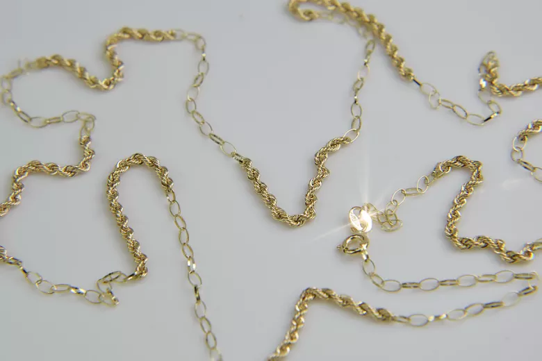 Yellow rose gold chain ★ russiangold.com ★ Gold 585 333 Low price