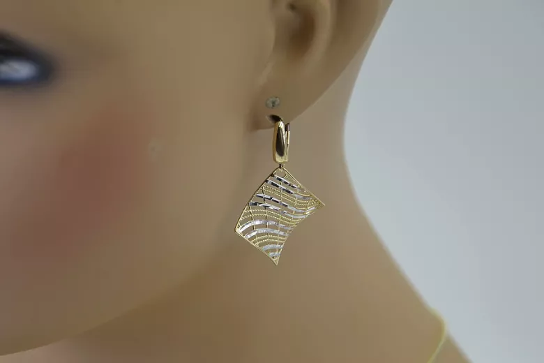 Gold earrings ★ russiangold.com ★ Gold sample 585 333 Low price!