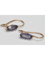 Russe soviétique argent rose or plaqué 925 Alexandrite Rubis Émeraude Saphir Aigue-marine Zircon ... Boucles d’oreilles VEC011RP