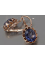 Russe soviétique argent rose or plaqué 925 Alexandrite Rubis Émeraude Saphir Aigue-marine Zircon ... Boucles d’oreilles vec074rp