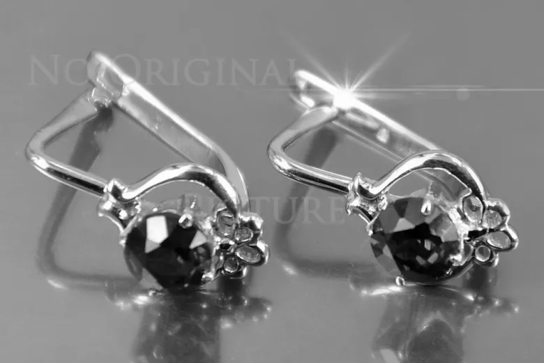 Russe soviétique argent rose or plaqué 925 Alexandrite Rubis Émeraude Saphir Aigue-marine Zircon ... Boucles d’oreilles VEC099SG