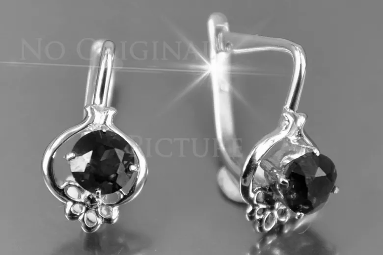 Russe soviétique argent rose or plaqué 925 Alexandrite Rubis Émeraude Saphir Aigue-marine Zircon ... Boucles d’oreilles VEC099SG