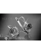 Russe soviétique argent rose or plaqué 925 Alexandrite Rubis Émeraude Saphir Aigue-marine Zircon ... Boucles d’oreilles VEC099SG