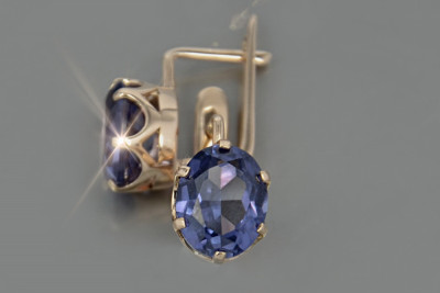 Rusă sovietică de argint a crescut placat cu aur 925 Alexandrite Ruby Emerald Safir Aquamarine Zircon ... cercei vec111rp