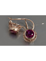 Vintage silver rose gold plated 925 Alexandrite Ruby Emerald Sapphire Aquamarine Zircon ... earrings vec117rp