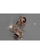 Russe soviétique argent rose or plaqué 925 Alexandrite Rubis Émeraude Saphir Aigue-marine Zircon ... Boucles d’oreilles VEC117RP