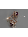 Russe soviétique argent rose or plaqué 925 Alexandrite Rubis Émeraude Saphir Aigue-marine Zircon ... Boucles d’oreilles VEC117RP