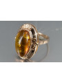 Russian rose Soviet pink USSR red 585 583 gold amber ring vrab049