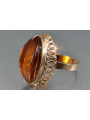 Russian rose Soviet pink USSR red 585 583 gold amber ring vrab050