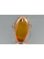 Russian rose Soviet pink USSR red 585 583 gold amber ring vrab050