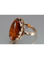 Russian rose Soviet pink USSR red 585 583 gold amber ring vrab052