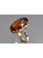 Russian rose Soviet pink USSR red 585 583 gold amber ring vrab052