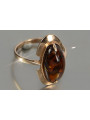 Russian rose Soviet pink USSR red 585 583 gold amber ring vrab055