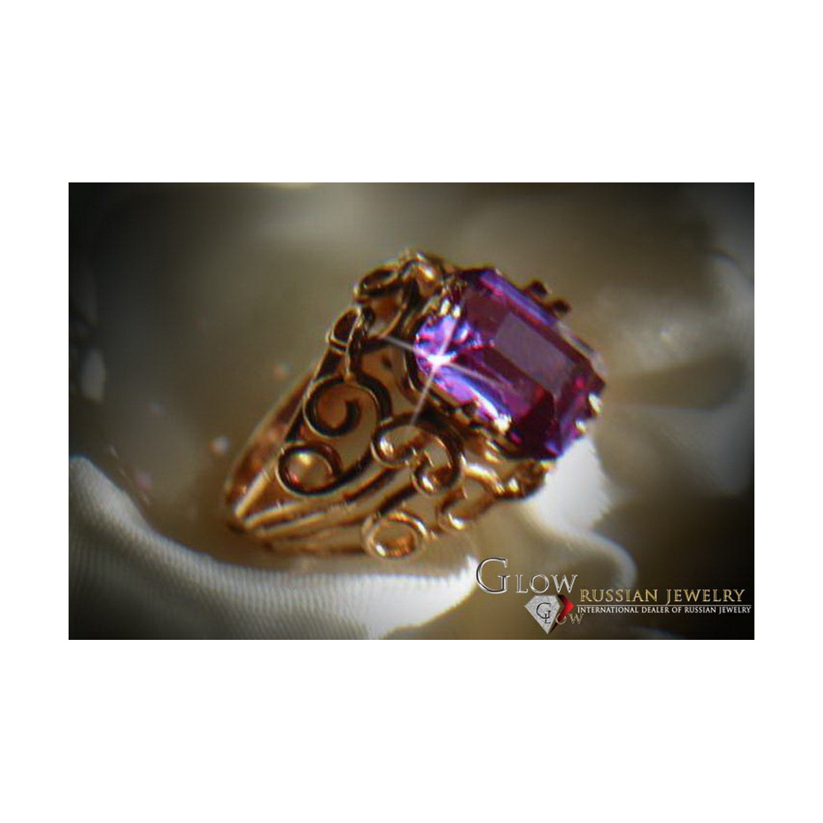 Anillo de zircón esmeralda esmeralda rusa rosa 14k 585 oro Alejandrita Rubí Esmeralda Zafiro vrc021