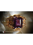 Russie soviétique rose 14k 585 or Alexandrite rubis émeraude saphir Zircon bague vrc021