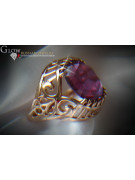 Russe soviétique rose 14k 585 or Alexandrite Rubis Émeraude Saphir Zircon bague vrc024