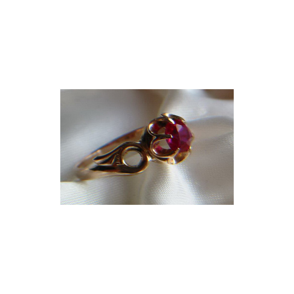 Russian Soviet rose 14k 585 gold Alexandrite Ruby Emerald Sapphire Zircon ring  vrc037