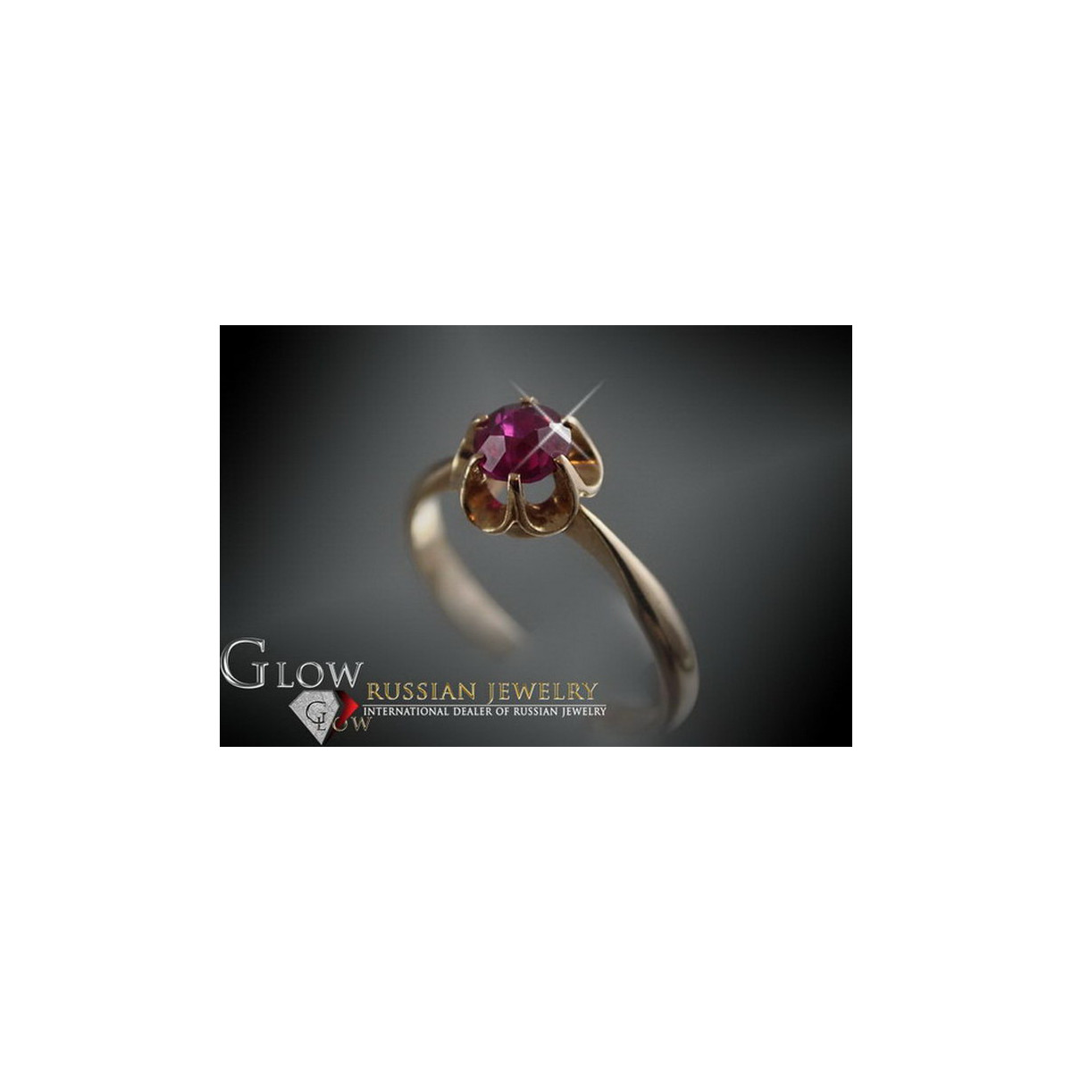 Russe soviétique rose 14k 585 or Alexandrite Rubis Émeraude Saphir Zircon bague vrc049