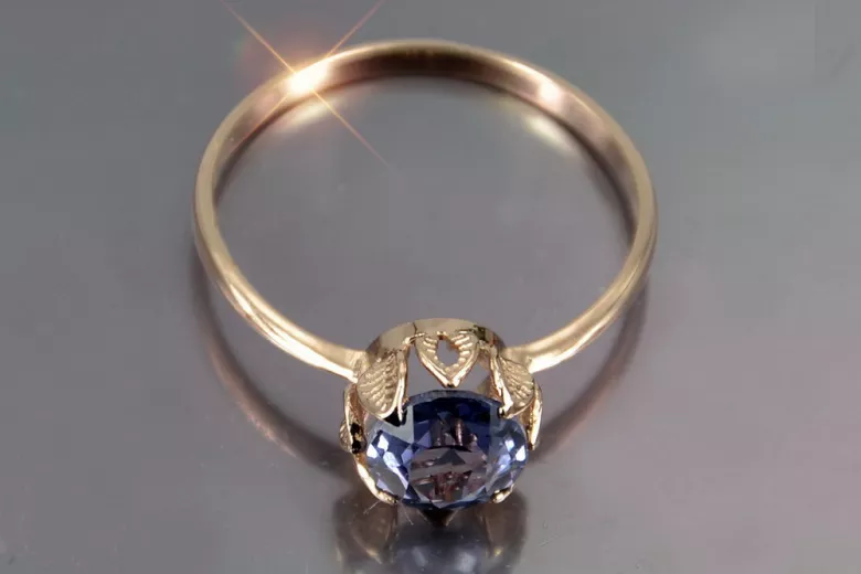 Russe soviétique rose 14k 585 or Alexandrite rubis émeraude saphir Zircon bague vrc051