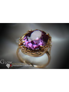 Russian Soviet rose 14k 585 gold Alexandrite Ruby Emerald Sapphire Zircon ring  vrc056